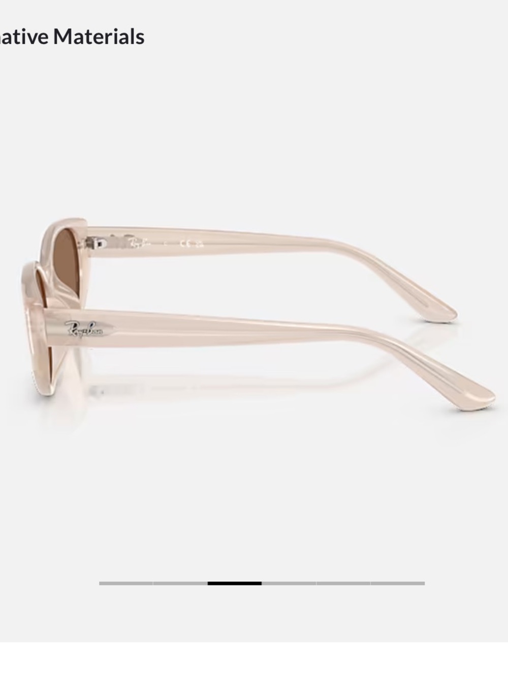 Ray-Ban Women's Beige Frame Sunglasses - Picture 4 of 4